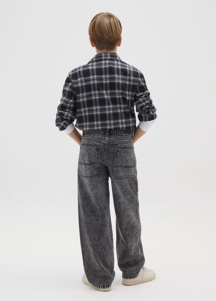 ⁦Boys' 5-Pocket Skater Jeans – Black⁩ - الصورة ⁦2⁩