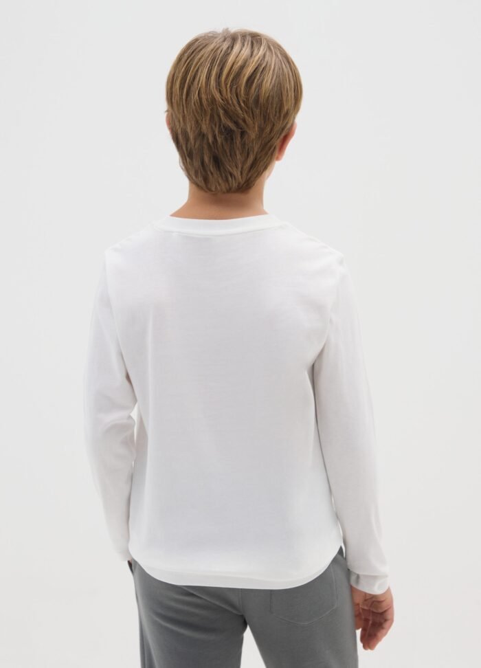 Boys' Long-Sleeve T-Shirt – White - Image 2