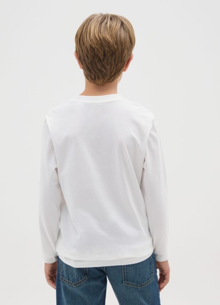 Boys' Printed T-Shirt – White - Image 2