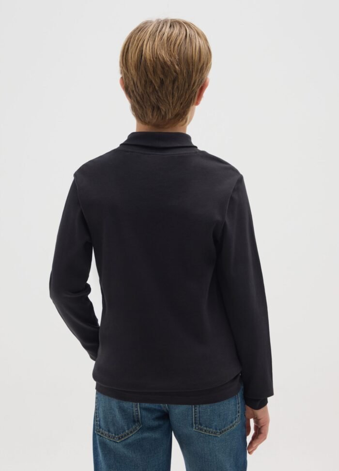 Boys' Turtleneck Top – Black - Image 2
