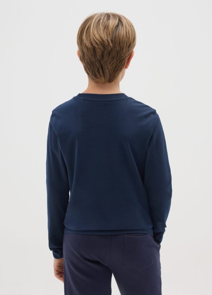 Boys' Long-Sleeve T-Shirt – Navy - Image 2